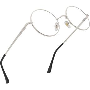 RANHUU نظارات كمبيوتر بإطار معدني دائري مانع للضوء باللون الأزرق بنمط جون لينون (إطار ذهبي/عدسة شفافة، 48) in Kuwait