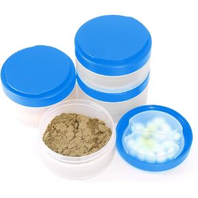 2pc Protein Jars with Pill Tray, Replacement Storage Container for 16oz Shaker Bottle with Twist & Lock on System. Perfect for Powders, Supplements in Sports Activities in Saudi Arabia