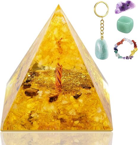 Orgone Crystal Pyramid for Positive Energy and Stress Relief Healing Crystals and Stones Orgonite Pyramid for Inner Peace Chakra Reiki Healing Meditation in Saudi Arabia