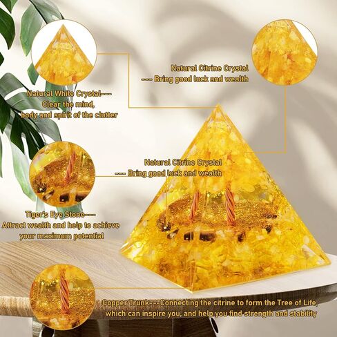 Orgone Crystal Pyramid for Positive Energy and Stress Relief Healing Crystals and Stones Orgonite Pyramid for Inner Peace Chakra Reiki Healing Meditation in Saudi Arabia
