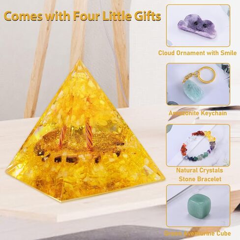 Orgone Crystal Pyramid for Positive Energy and Stress Relief Healing Crystals and Stones Orgonite Pyramid for Inner Peace Chakra Reiki Healing Meditation in Saudi Arabia