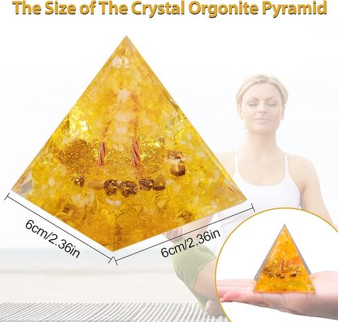 Orgone Crystal Pyramid for Positive Energy and Stress Relief Healing Crystals and Stones Orgonite Pyramid for Inner Peace Chakra Reiki Healing Meditation in Saudi Arabia