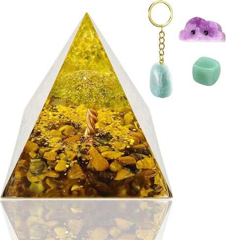 Orgone Crystal Pyramid for Positive Energy and Stress Relief Healing Crystals and Stones Orgonite Pyramid for Inner Peace Chakra Reiki Healing Meditation in Saudi Arabia