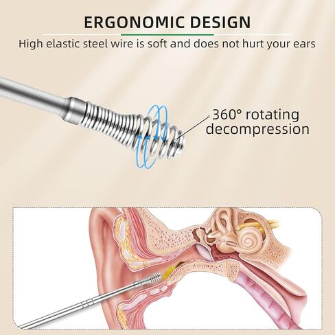 ESHOWEE Ear Wax Removal Kit,Ear Curette Ear Wax Remover Tool Earwax Removal Kit with Cleaning Brush and Storage Box Easy to Use Painless Ear Pick in Saudi Arabia