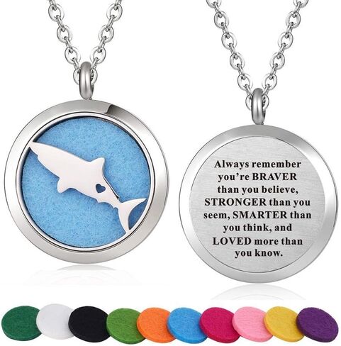 Yintunuo Stainless Steel Angel Wing Aroma Therapy Aromatherapy Essential Oil Diffuser Necklace Locket Pendant in Saudi Arabia