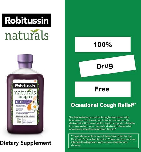 Robitussin Children's Naturals Cough Plus Immune Health Dietary Supplement for Occasional Cough Relief - 8.3 Oz in Kuwait