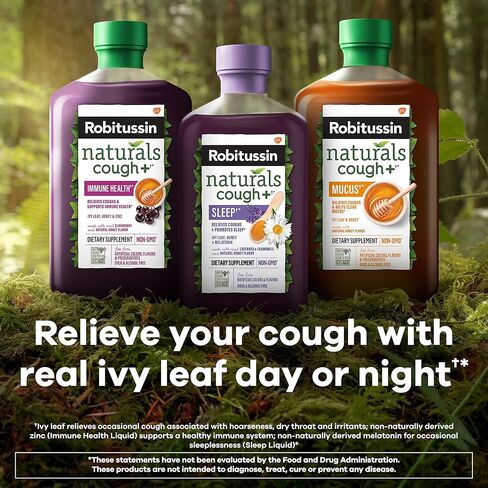 Robitussin Children's Naturals Cough Plus Immune Health Dietary Supplement for Occasional Cough Relief - 8.3 Oz in Kuwait