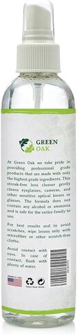Lens Cleaner Spray Kit – Green Oak Professional Lens Cleaner Spray with Microfiber Cloths – Best for Eyeglasses, Cameras, and Lenses - Safely Cleans Fingerprints, Dust, Oil (8oz 2-Pack) in Kuwait