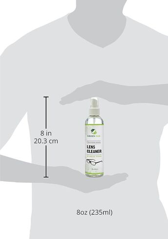 Lens Cleaner Spray Kit – Green Oak Professional Lens Cleaner Spray with Microfiber Cloths – Best for Eyeglasses, Cameras, and Lenses - Safely Cleans Fingerprints, Dust, Oil (8oz 2-Pack) in Kuwait