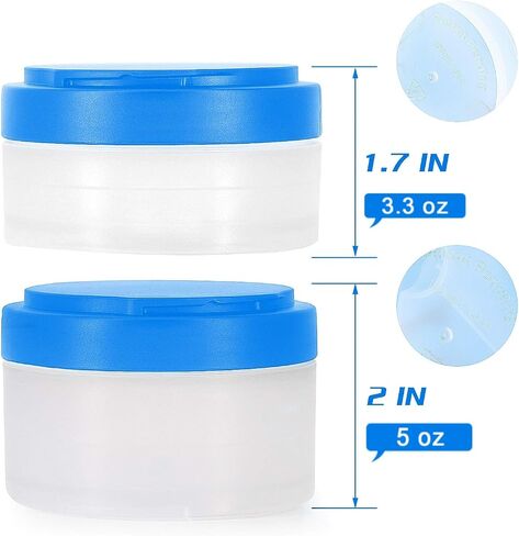 2pc Protein Jars with Pill Tray, Replacement Storage Container for 16oz Shaker Bottle with Twist & Lock on System. Perfect for Powders, Supplements in Sports Activities in Kuwait