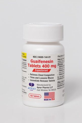 Guaifenesin 400 mg 100 Tablets - تخفيف المخاط سريع المفعول لنزلات البرد واحتقان الصدر والأنفلونزا والسعال والحساسية - Apnar Pharma. in Saudi Arabia