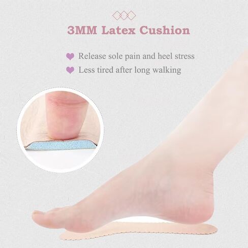 Pigskin High Heel Shoe Insoles for Women, 3/4 Invisible Self-Adhesive Barefoot Weight Shifting Shoe Inserts for Women Dress Shoes Sandals Flats and Boots, 1 Pair in Saudi Arabia