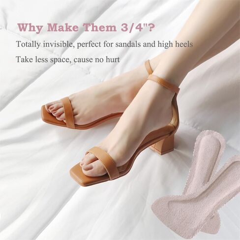 Pigskin High Heel Shoe Insoles for Women, 3/4 Invisible Self-Adhesive Barefoot Weight Shifting Shoe Inserts for Women Dress Shoes Sandals Flats and Boots, 1 Pair in Saudi Arabia