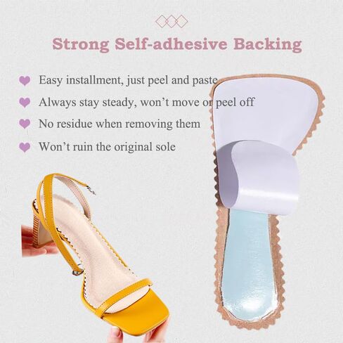 Pigskin High Heel Shoe Insoles for Women, 3/4 Invisible Self-Adhesive Barefoot Weight Shifting Shoe Inserts for Women Dress Shoes Sandals Flats and Boots, 1 Pair in Saudi Arabia