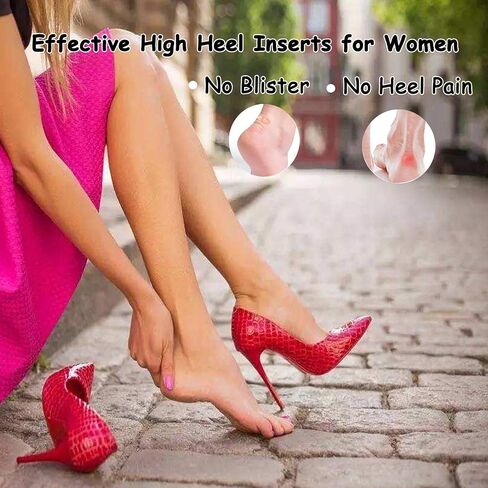 Heel Grips,Gel Heel Liners for Women Men, Heel Pads Cushion Inserts, Slippage Grips for Loose Shoes, Anti-Blister, Clear (5 Pairs) in Saudi Arabia