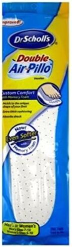 Dr. Scholl's Double Air Pillo + 1 زوج داخلي للجنسين (عبوة من 6) مقاس الرجال 7-13، مقاس النساء 5-10 in Saudi Arabia