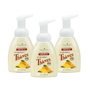 Young Living Thieves Foaming Hand Soap - 8 fl oz - Natural Cleansing and Protection for Your Hands - Plant-Based Cleanser - Essential Oil Infused Formula