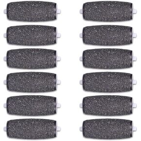 6 رؤوس إعادة تعبئة أسطوانة بديلة خشنة إضافية و6 رؤوس بديلة خشنة عادية متوافقة مع عبوات AM0PE الإلكترونية المثالية للقدم مع بلورات الماس in Kuwait