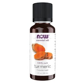NOW Essential Oils, Tumeric Essential Oil, Soothing, Uplifting, Balancing, 100% Pure, Child-Resistant Cap, 1-Ounce