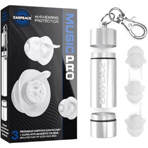 EARPEACE Music - High Fidelity Concert Ear Plugs - Ear Protection for Concerts, Musicians and Live Events with Loud Music - Reusable/Hypoallergenic Earplugs - Noise Reduction Up to 26dB