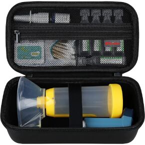 Carrying Case Compatible with Asthma Inhaler Spacer for Kids and Adults, Ventolin Masks Inhaler Spacer Holder, Asthma Travel Organize Bag, Black (CASE ONLY! Inhaler Spacer Not Included)