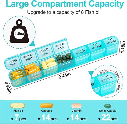 منظم حبوب الدواء الشهري مرة واحدة في اليوم، منظم حبوب الدواء الاسبوعي دافيكي 4، صندوق حبوب الدواء الشهري مرة واحدة في اليوم، منظم حافظة حبوب الدواء المحمولة لمدة 28 يومًا، منظم ادوية للفيتامينات in Kuwait