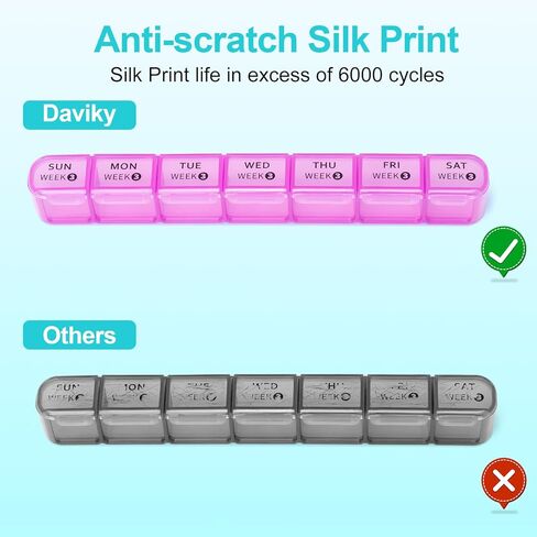 منظم حبوب الدواء الشهري مرة واحدة في اليوم، منظم حبوب الدواء الاسبوعي دافيكي 4، صندوق حبوب الدواء الشهري مرة واحدة في اليوم، منظم حافظة حبوب الدواء المحمولة لمدة 28 يومًا، منظم ادوية للفيتامينات in Kuwait