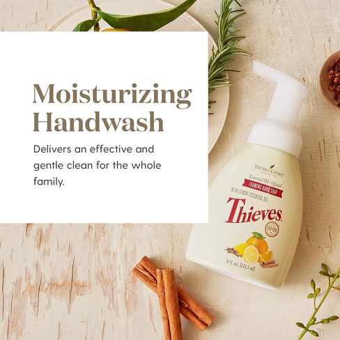 Young Living Thieves Foaming Hand Soap - 8 fl oz - Natural Cleansing and Protection for Your Hands - Plant-Based Cleanser - Essential Oil Infused Formula in Saudi Arabia