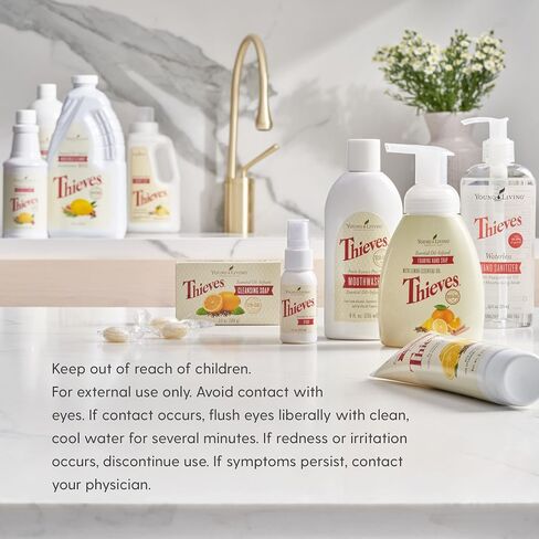Young Living Thieves Foaming Hand Soap - 8 fl oz - Natural Cleansing and Protection for Your Hands - Plant-Based Cleanser - Essential Oil Infused Formula in Saudi Arabia