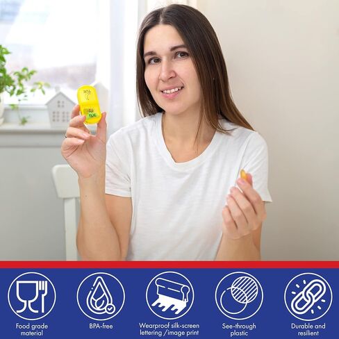 PAXMART Compact Weekly Pill Organizer 2 Times A Day AM PM (with 7 Individual Detachable Daily Pill Containers) for Medications, Vitamins, Supplements - Travel, Work or Home Use - Durable BPA-Free in Saudi Arabia