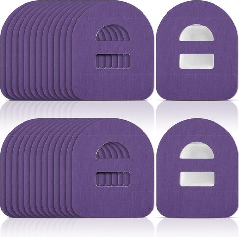Nuanchu 50 قطعة لاصقة متوافقة مع Omnipod Shower مقاومة للماء مسبقة القطع مع حزام مسبق القطع وشريط مقاوم للعرق وحماية مستمرة لمراقبة الجلوكوز (ملونة) in Kuwait