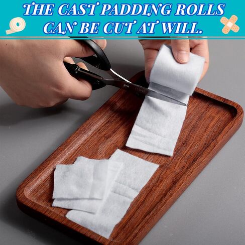 48 لفة بطانة مصبوبة مقاس 2 انش × 9 قدم، لفات شاش ناعمة جيدة التهوية، ضمادات شاش ملفوفة من الجص لمشروعات فن الجسم المصبوبة وصناعة الاقنعة in Kuwait