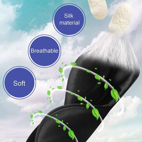 Sleep Mask for Men Women,2 Pack Soft Silk Eye Masks for Sleeping with Adjustable Strap,Comfortable Night Blindfold Blocking Light,Eye Shade Cover for Travel Yoga Nap Gifts, Black Pink in Kuwait