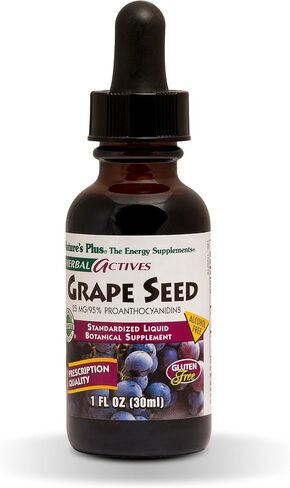 NaturesPlus Herbal Actives Grape Seed 25 mg Liquid Suspension - Vegan Drops, 1 fl oz - Vegetarian, Gluten-Free - 30 Servings in Saudi Arabia