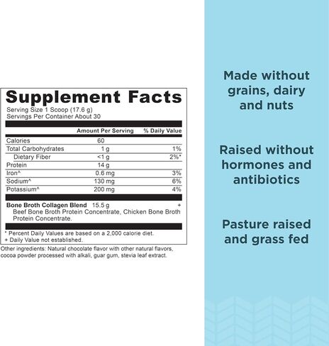 مسحوق الكولاجين من Ancient Nutrition، كولاجين مرق العظام، الفانيليا، ببتيدات الكولاجين المتعددة المتحللة، يدعم البشرة والأظافر، مكمل للمفاصل، 30 وجبة، 18.3 أونصة in Saudi Arabia