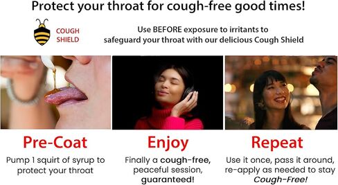 Stop Dry Cough with Cough Shield. 100% Natural, Honey-Based Syrup with Slippery Elm & Marshmallow Root. 220 Servings in Saudi Arabia