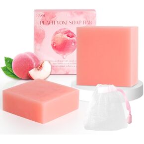 Yoni Soap Bars Vaginal Wash 2 PCS, 100% Natural Organic Yoni Bar Soap for Women Ph Balance Yoni Wash Vaginial Deodorants Vaginal Care Soap with Foaming Net, Vagina Soap Feminine Wash 3.53 OZ