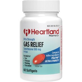 Gas Relief Simethicone 125mg Chewable Tablet - Cherry Flavored Chewable Anti Gas Pill - Made in The USA - (100 Count)