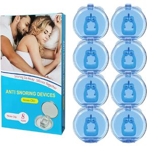 أجهزة مضادة للشخير، مشبك أنف مضاد للشخير، مشبك أنف مغناطيسي من السيليكون لوقف الشخير، يساعد على تحسين الشخير وتوفير نوم هادئ ومريح، أبيض (8 قطع) in Kuwait