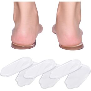 Medial & Lateral Heel Wedge Silicone Insoles, Supination & Pronation Corrective Heel Insoles, Gel Adhesive Shoe Inserts for Foot Alignment, Knock Knee Pain, Bow Legs, O/X Type Leg - S