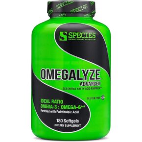 مكملات دعم أوميجاليز من شركة Species Nutrition، تركيبة الأحماض الدهنية الأساسية، مكمل للمساعدة في تحقيق أقصى قدر من التعافي، تركيبة أوميغا 3،6 و7، 180 كبسولة in Kuwait