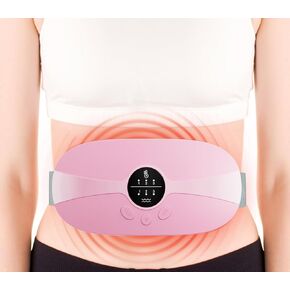 Portable Cordless Menstrual Heating Pad, Electric Heating Pads 5s Fast Heating for Cramps/Back/Belly Pain Relief with 3 Heat Levels and 3 Massage Modes, Period Cramp Heating Belt for Women & Girls