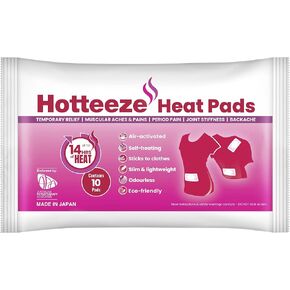 Hotteeze Eco-Friendly Heat Pads for Pain Relief Sore Muscles and Menstrual Cramps; Air-Activated Self-Adhesive Period Patches for Heat Therapy - 1 Pack (10 pads) in Saudi Arabia