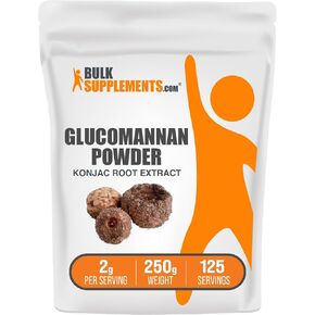 BulkSupplements.com Glucomannan Powder - Konjac Root Extract Powder, Fiber Supplement Powder, Konjac Powder - Gluten Free, 2g per Serving, 500g (1.1 lbs) (Pack of 1) in Saudi Arabia
