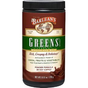 Barlean's Organic Greens Powder, Fruits & Veggies Superfood Supplement with Green Food Protein, Probiotic Blend & Fiber for Athletic Endurance and Daily Health, 8.47 oz Pack of 1