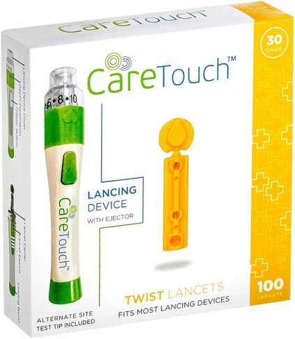 جهاز وخز Care Touch Care Touch CTLAND100 و100 مشارط لاختبار مرض السكري، معقم، 30 مشارط قياس in Saudi Arabia
