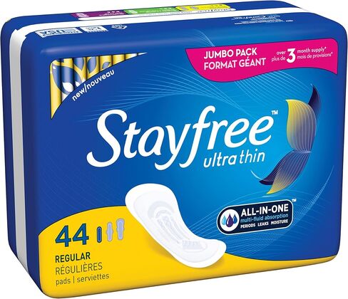 Stayfree Ultra Thin Super Long Pads with Wings For Women, Reliable Protection and Absorbency of Feminine Moisture, Leaks and Periods, 32 count in Saudi Arabia