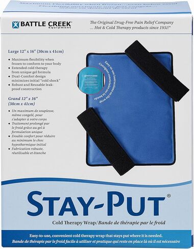 Stay-Put® Cold Therapy Wrap Large (12" x 16") Two Pack – Reusable Ice Packs with Straps, Cold Pack Compress for Back, Hip, and Thigh Pain Relief in Saudi Arabia
