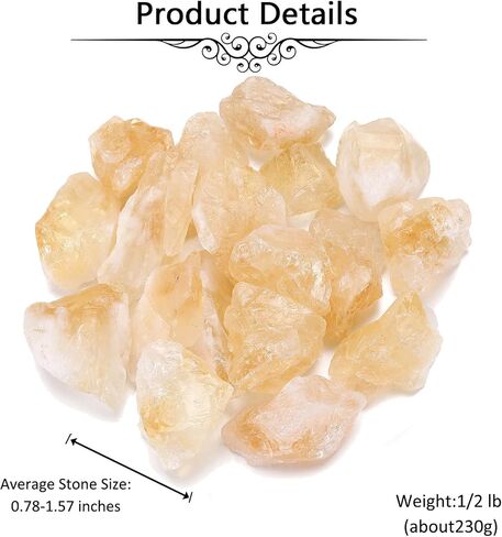 Jovivi السائبة الطبيعية السترين شفاء بلورات الحجر الخام كبير 1 "بلورات الصخور الخام للهبوط، والكابينة، والديكور، وتغليف الأسلاك، ويكا وريكي - 0.5 رطل in Kuwait