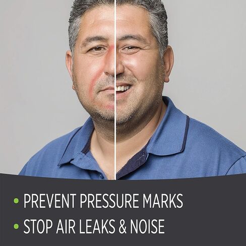 مجموعة مريحة لكامل الوجه CPAP - تتضمن بطانات وأغطية حزام الرقبة مع واقي قناع نوم ناعم - نظام يمنع خطوط الضغط وتسرب الهواء لنوم مريح في الليل in Kuwait